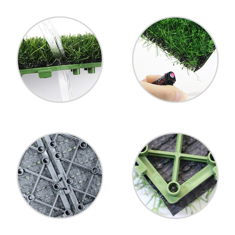 Césped ornamental artificial de 11" para jardín, balcón y terraza