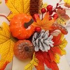 Calabazas artificiales para decoración del hogar - 8 inch pentagram maple leaf pendant-3 Naranja