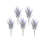 Lavanda artificial con resistencia a los rayos UV de 14" x 8" para jardín, balcón y terraza - Morado
