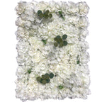 Peonías artificiales con resistencia a los rayos UV para jardín, balcón y terraza - Pack of 4 panels Blanco