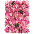 Peonías artificiales con resistencia a los rayos UV para jardín, balcón y terraza - Pack of 4 panels Rosa