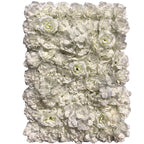 Rosas artificiales con resistencia a los rayos UV 12 piezas para jardín, balcón y terraza - Case of 3 packs (total of 12 wall mat panels) Rojo/rosa