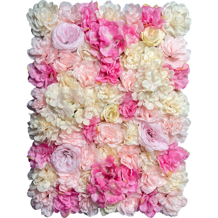 Rosas artificiales con resistencia a los rayos UV 12 piezas para jardín, balcón y terraza - Case of 3 packs (total of 12 wall mat panels) Morado/blanco