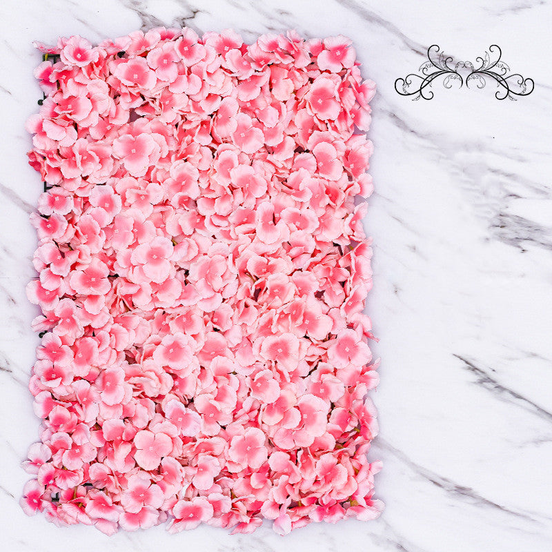 Hortensias artificiales con resistencia a los rayos UV para jardín, balcón y terraza - Pack of 4 panels Rojo