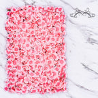 Hortensias artificiales con resistencia a los rayos UV para jardín, balcón y terraza - Pack of 4 panels Rojo
