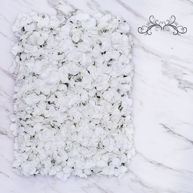 Hortensias artificiales con resistencia a los rayos UV para jardín, balcón y terraza - Pack of 4 panels Verde