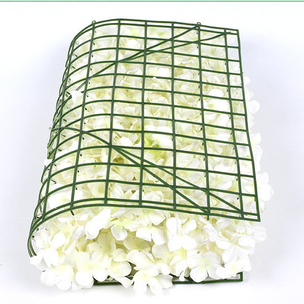 Hortensias artificiales con resistencia a los rayos UV para jardín, balcón y terraza - Case of 3 packs (total of 12 wall mat panels) Verde