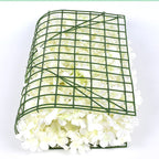 Hortensias artificiales con resistencia a los rayos UV para jardín, balcón y terraza - Case of 3 packs (total of 12 wall mat panels) Verde