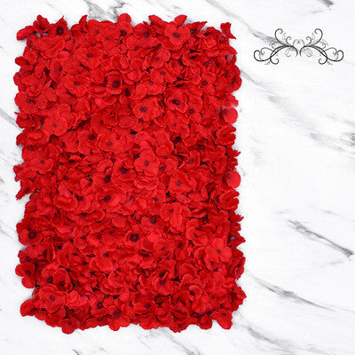 Hortensias artificiales con resistencia a los rayos UV para jardín, balcón y terraza - Pack of 4 panels Rosa intenso