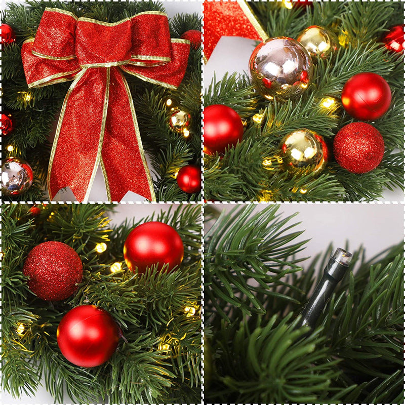 Corona o guirnalda artificial para decoración navideña - 24inch