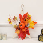 Calabazas artificiales para decoración del hogar - 11 inch pentagram maple leaf pendant-1 Naranja