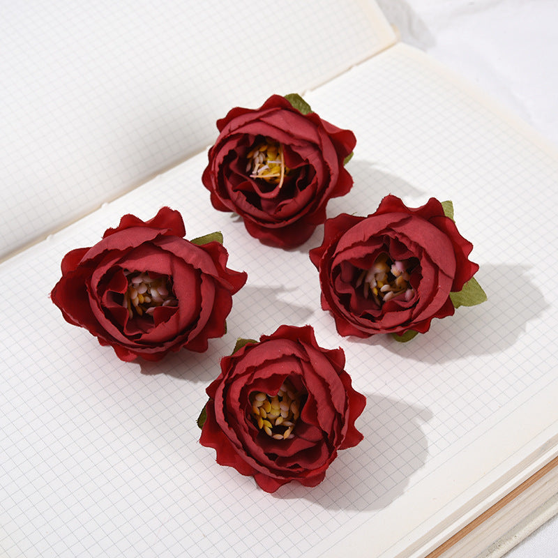 Rosas artificiales de 2" x 2" 50 piezas para bodas y eventos - Sky azul
