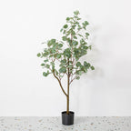 Eucalipto artificial con resistencia a los rayos UV para jardín, balcón y terraza - 5ft