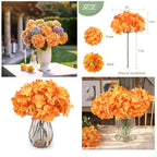Hortensias artificiales 64 piezas para bodas y eventos - Rojo
