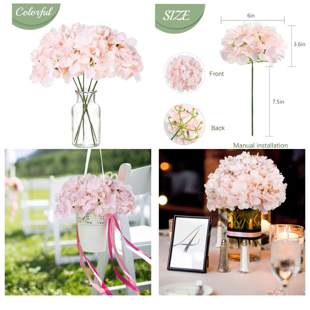 Hortensias artificiales 64 piezas para bodas y eventos