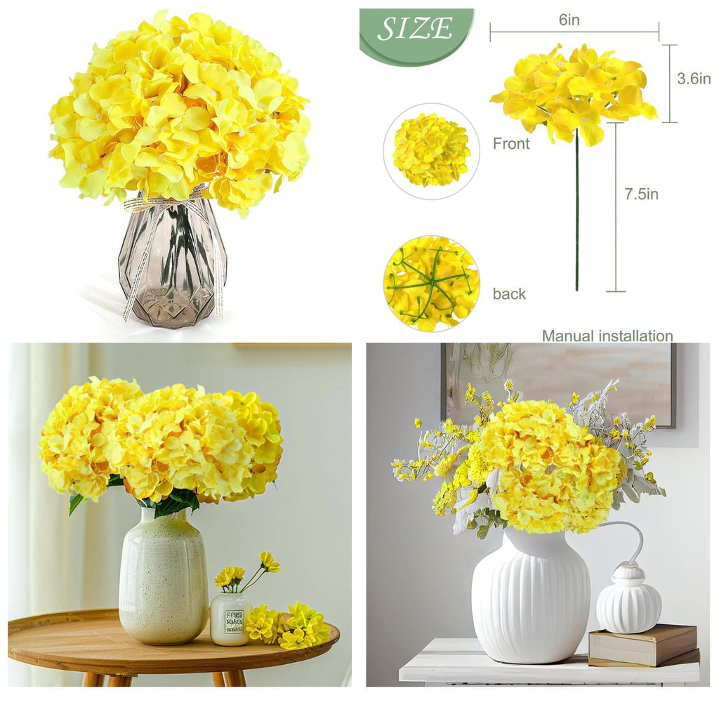 Hortensias artificiales 64 piezas para bodas y eventos