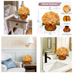 Hortensias artificiales para decoración de interiores - Negro
