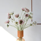 Amapolas artificiales de 25.5" para bodas y eventos - Champán/blanco
