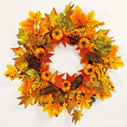 Calabazas artificiales de 19" x 19" para decoración de interiores - Naranja 19.6"