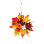 Calabazas artificiales para decoración del hogar - 11 inch pentagram maple leaf pendant-2 Naranja