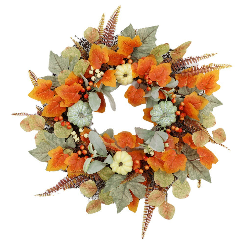 Calabazas artificiales de 17" x 17" para decoración de interiores - Naranja 17.7"