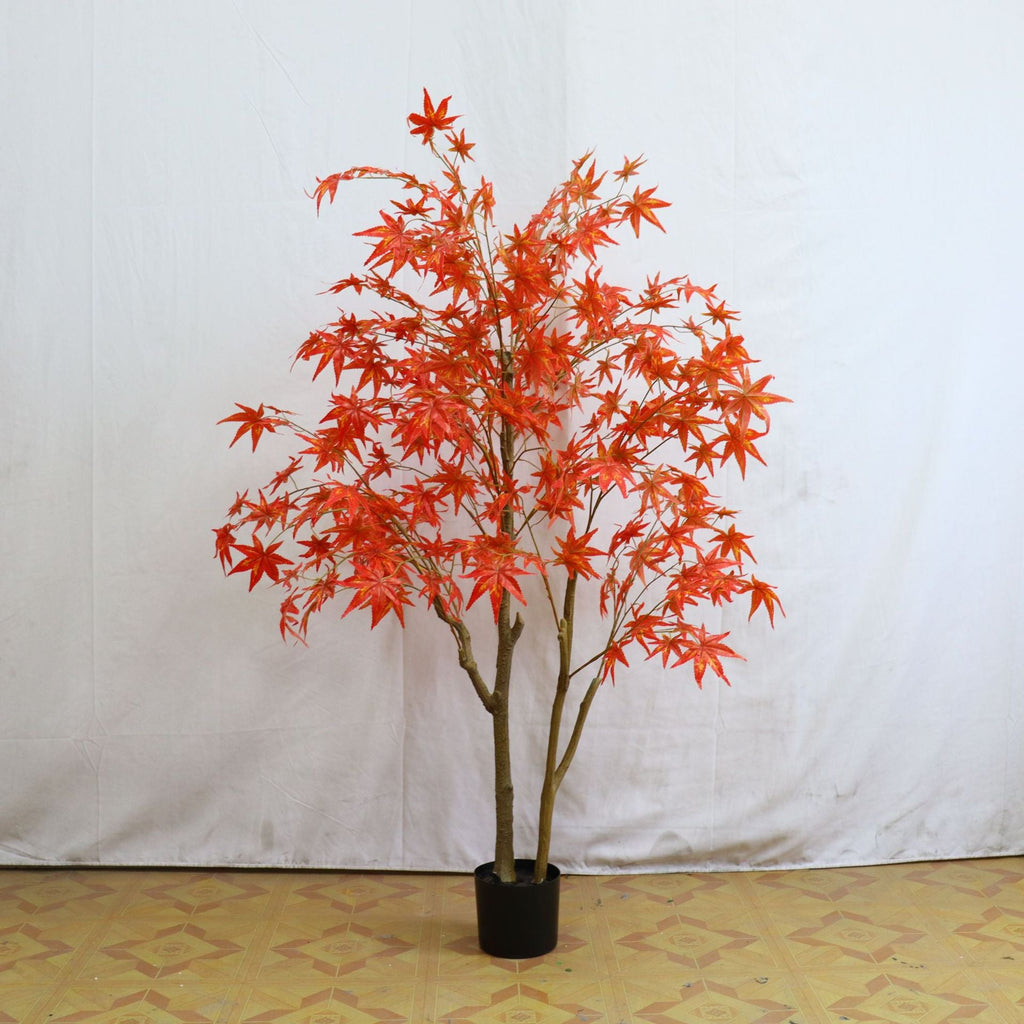 Hojas de arce artificiales para decoración de otoño