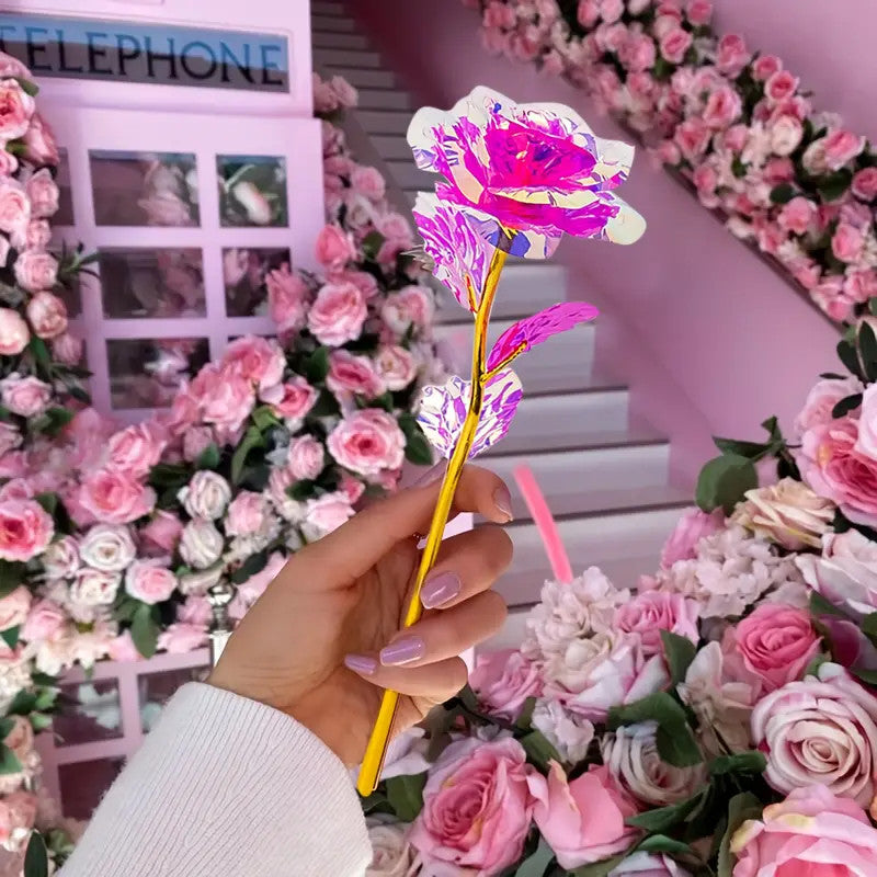 Rosas artificiales de 10" x 3" 5 piezas para decoración de interiores