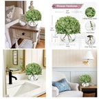 Hortensias artificiales para decoración de interiores - Blanco
