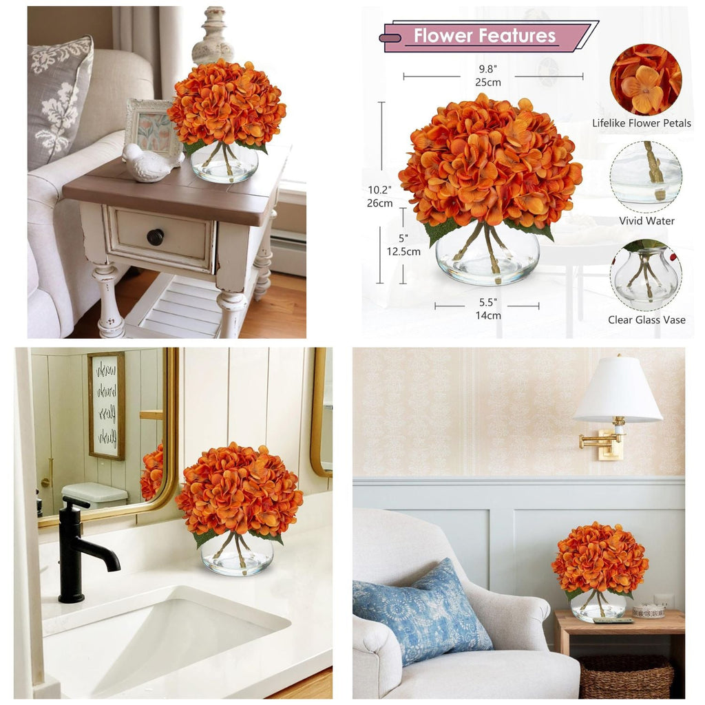 Hortensias artificiales para decoración de interiores