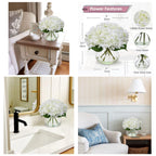 Hortensias artificiales para decoración de interiores