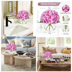 Hortensias artificiales para decoración de interiores
