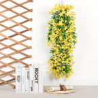 Orquídeas artificiales con resistencia a los rayos UV de 32" x 15" para jardín, balcón y terraza - Rosa