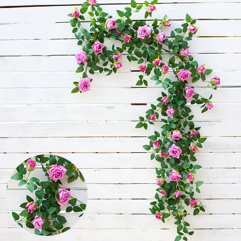 Rosas artificiales con resistencia a los rayos UV de 68" x 10" 2 piezas para jardín, balcón y terraza