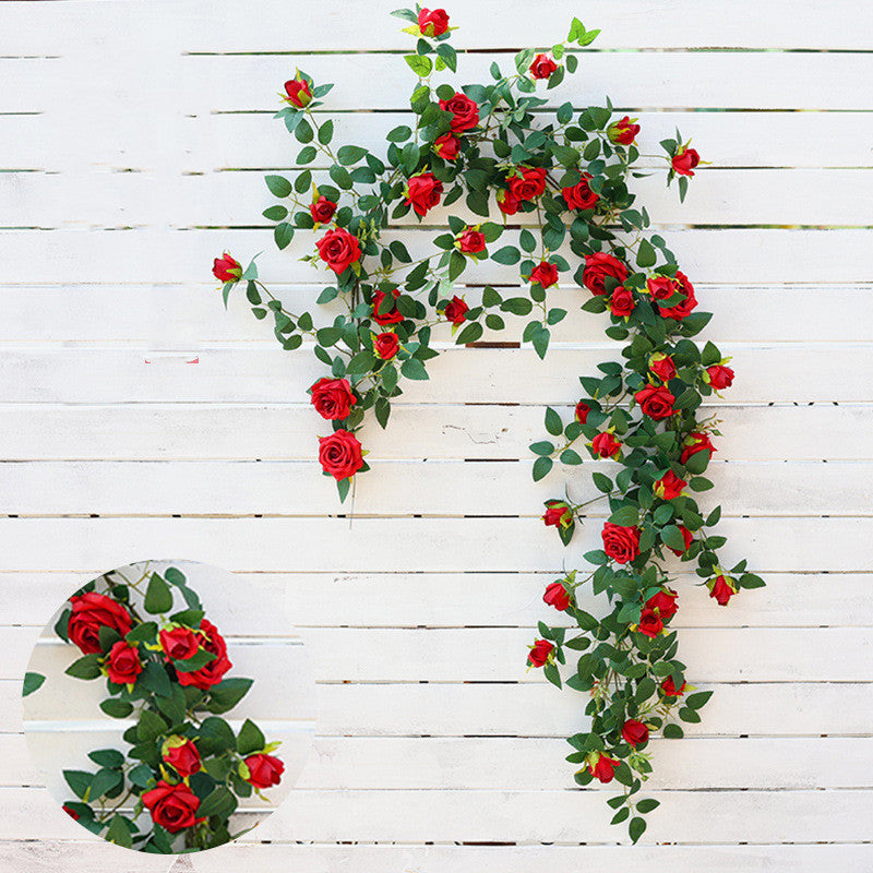 Rosas artificiales con resistencia a los rayos UV de 68" x 10" 2 piezas para jardín, balcón y terraza