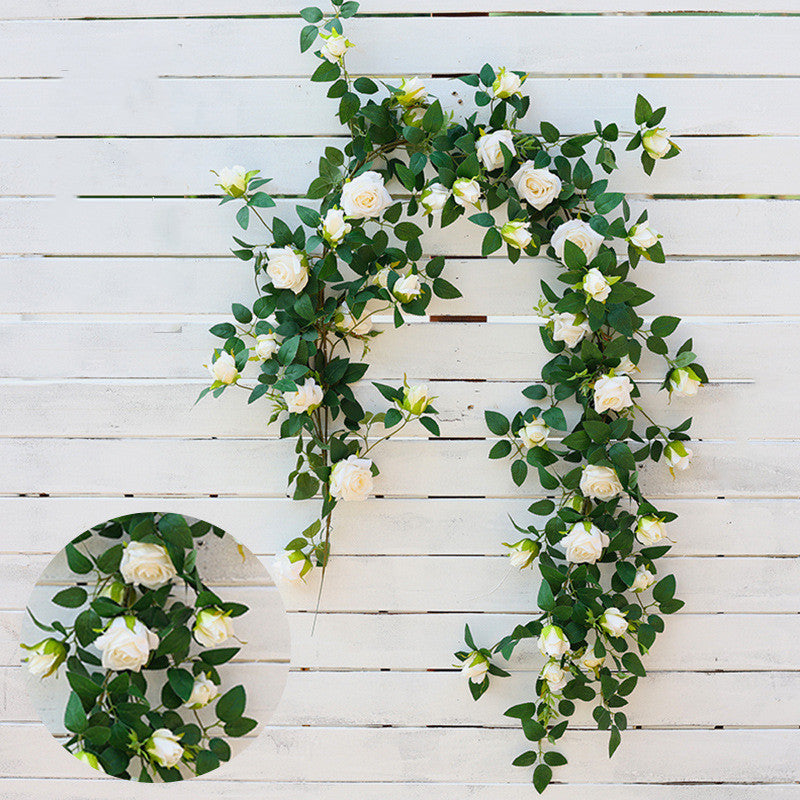 Rosas artificiales con resistencia a los rayos UV de 68" x 10" 2 piezas para jardín, balcón y terraza - Rosa