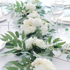Eucalipto artificial de 72" x 10" para bodas y eventos - Blanco