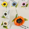 Girasoles artificiales de 34" x 25" 6 piezas para jardín, balcón y terraza