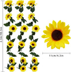 Girasoles artificiales con resistencia a los rayos UV para jardín, balcón y terraza - Medium