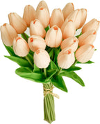 Tulipanes artificiales de 3.5" 20 tallos para bodas y eventos - Dark morado