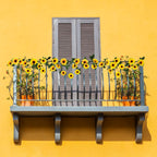 Girasoles artificiales con resistencia a los rayos UV para jardín, balcón y terraza