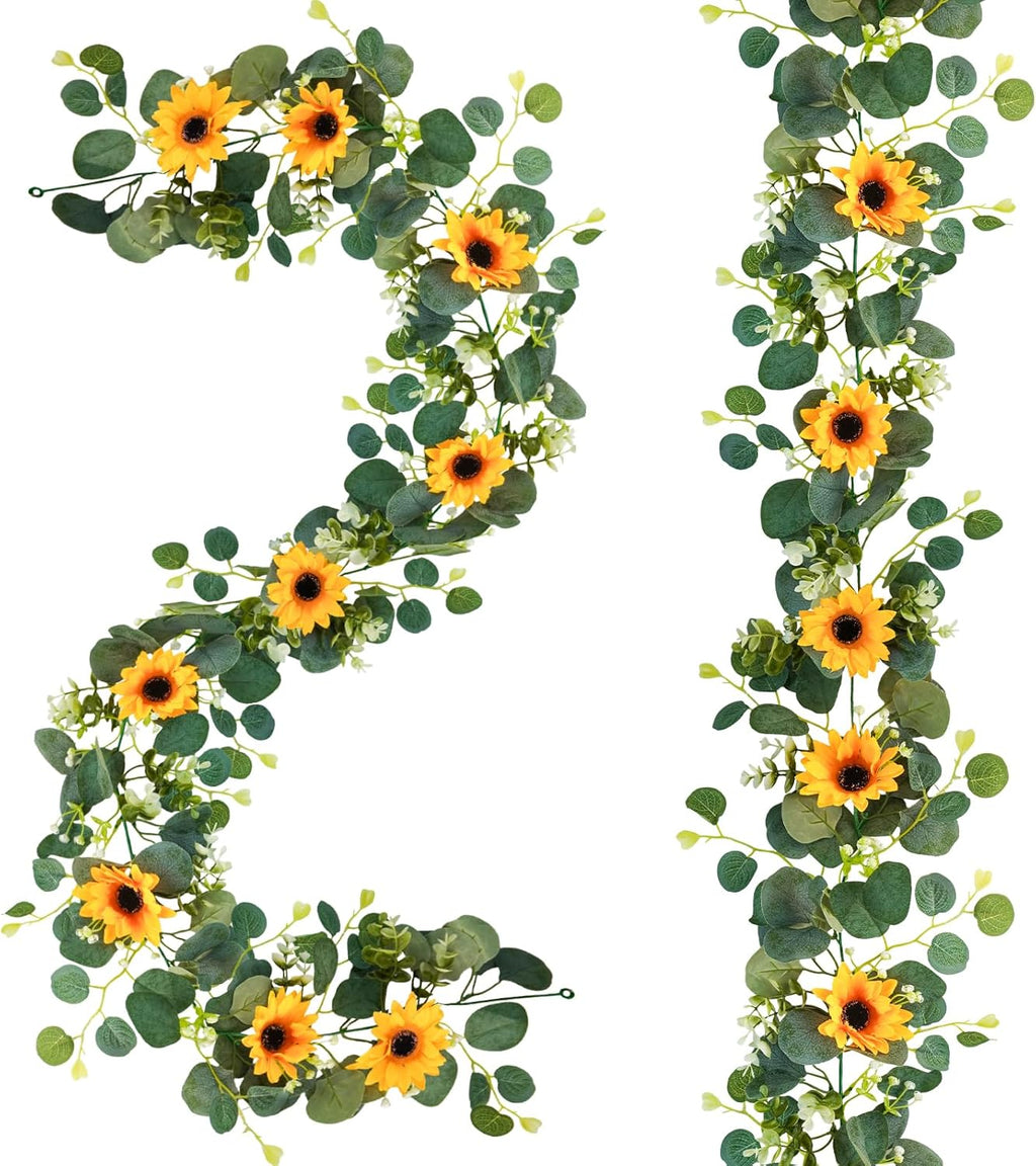 Girasoles artificiales con resistencia a los rayos UV para jardín, balcón y terraza