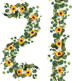 Girasoles artificiales con resistencia a los rayos UV para jardín, balcón y terraza