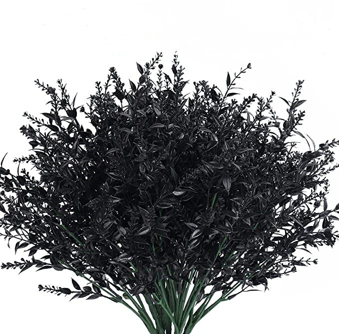 Lavanda artificial con resistencia a los rayos UV de 13" x 10" 8 piezas para jardín, balcón y terraza