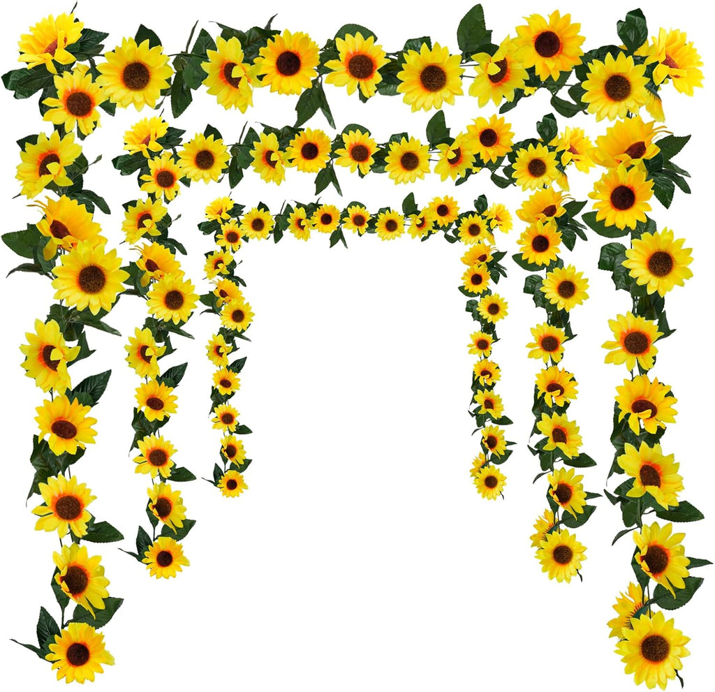 Girasoles artificiales con resistencia a los rayos UV para jardín, balcón y terraza - Large