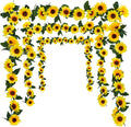 Girasoles artificiales con resistencia a los rayos UV para jardín, balcón y terraza - Large