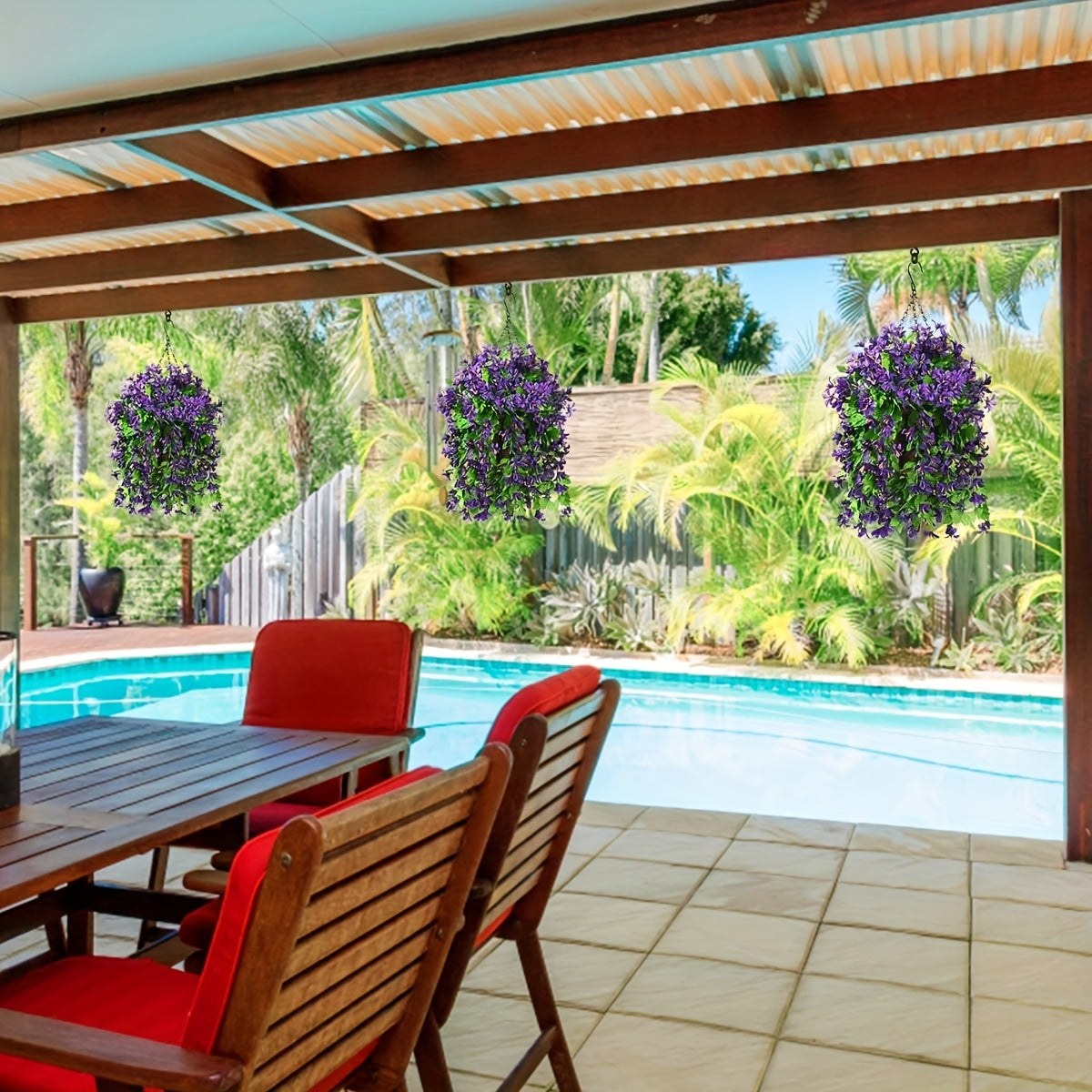 Orquídeas artificiales con resistencia a los rayos UV de 32" x 15" para jardín, balcón y terraza