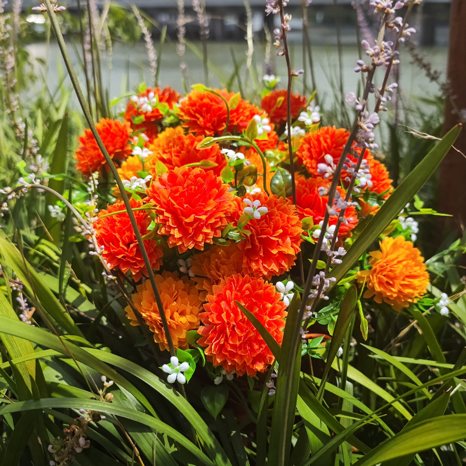 Flores artificiales para cementerio de 15" x 10" para bodas y eventos