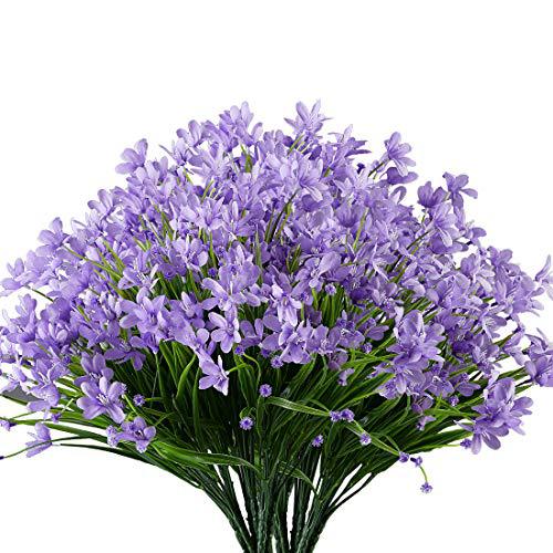 Narcisos artificiales con resistencia a los rayos UV de 14" x 9" 8 piezas para jardín, balcón y terraza