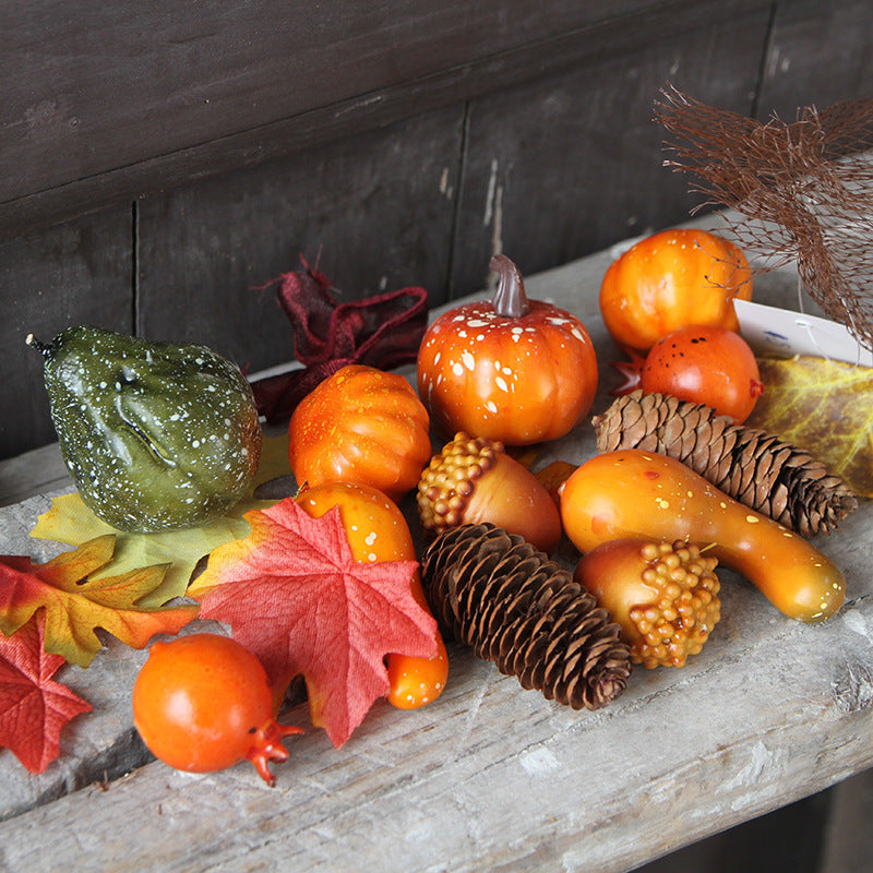 Calabazas artificiales de 4" x 2" para decoración del hogar