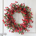 Ramas de pino artificiales de 24" para decoración del hogar - Rojo